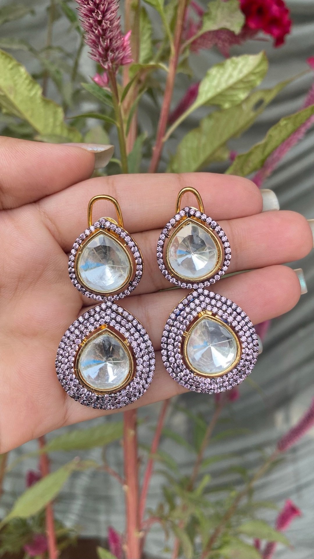 Krisha Polki Designer Earrings