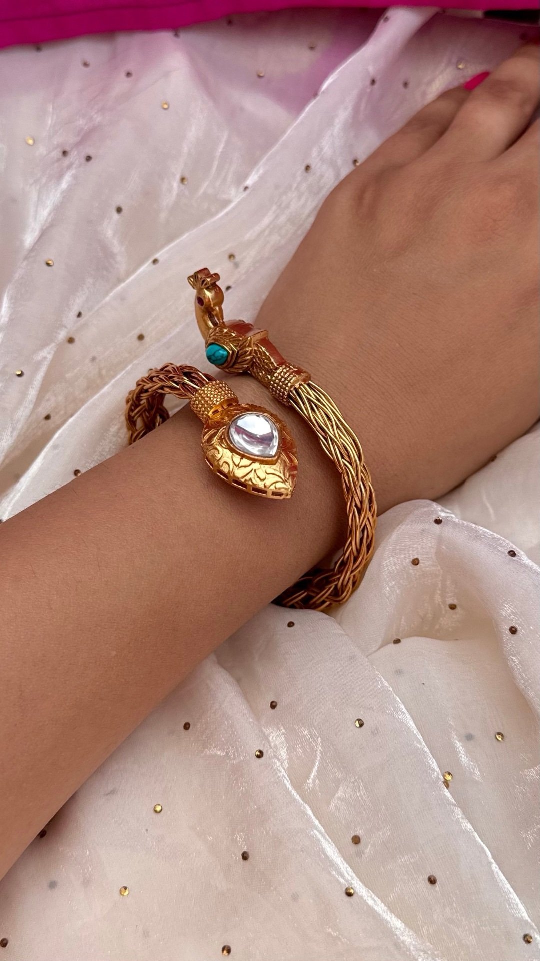 Lipika Peacock Bracelet-Adjustable